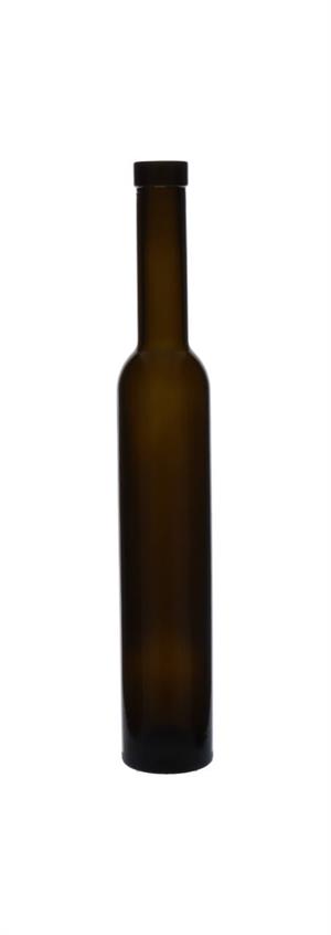 Rødvinsflaske, slank, grøn. 0,375 l